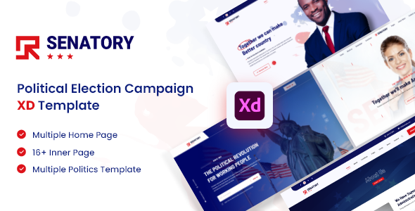 Senatory - Political Party Campaign XD Template