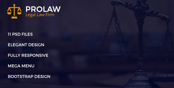 Prolaw Legal Law Firm - Attorney PSD Templates listing image