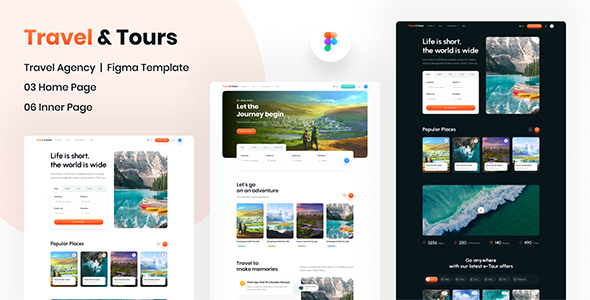 Preview image for Travel & Tours | Website Figma Template