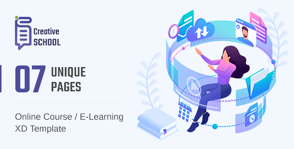 Creative School - Online Education Learning & LMS XD Template