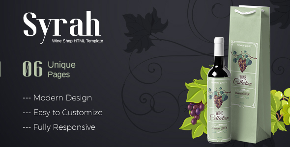 Syrah - Wine Shop HTML Template