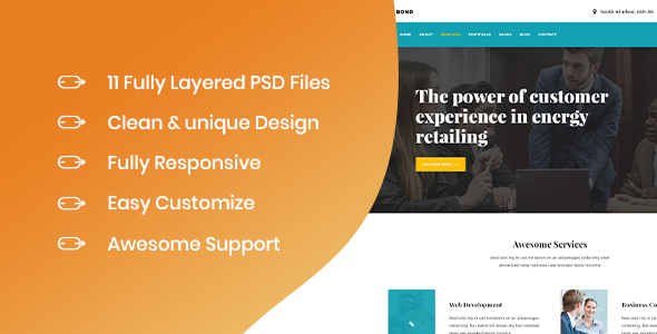 Preview image for Rubien - Business PSD Template