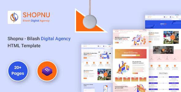 Shopnu - Digital Agency HTML template listing image