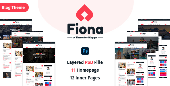 Preview image for Fiona - Creative Blog PSD Template