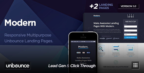 Modern - Multipurpose Unbounce Template product preview
