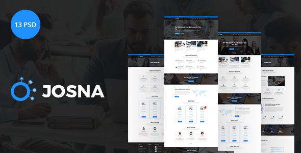 Product preview supplied for Josna | Corporate and Business PSD Template