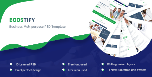 Preview image for Boostify - Business Multipurpose PSD template