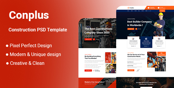 conplus -  Construction PSD Template listing image