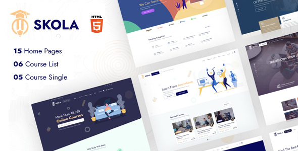 Product preview supplied for Skola - LMS Online Courses HTML Template