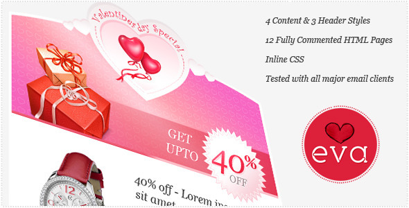 Eva Clean HTML Email Template listing image