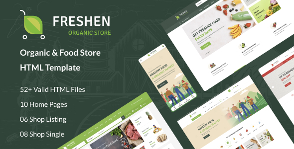 Freshen - Organic Food Store HTML Template listing image