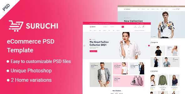 Preview image for Suruchi- eCommerce PSD Template