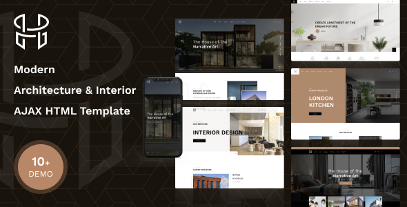 Preview image for Hellix - Modern Architecture & Interior AJAX HTML Template