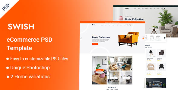 Swish- eCommerce PSD Template product preview