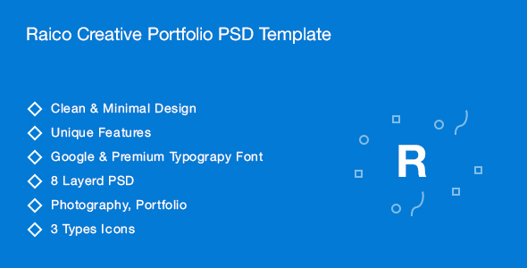 Raico Creative Portfolio PSD Template listing image
