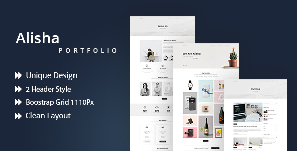 Alisha | Creative Portfolio PSD Template