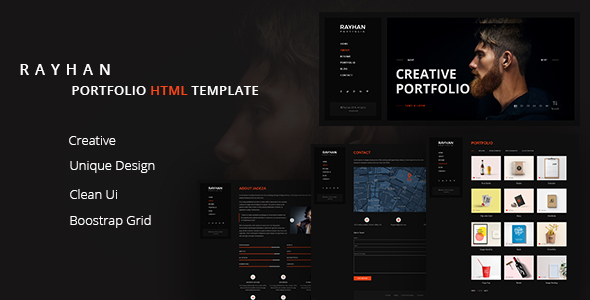 Rayhan - Modern & Creative Portfolio Html Template listing image
