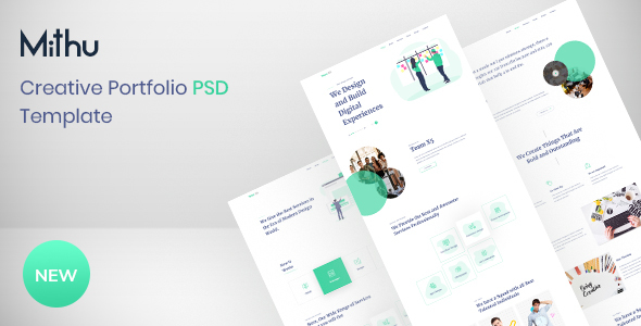 Mithu | Creative Portfolio PSD Template listing image