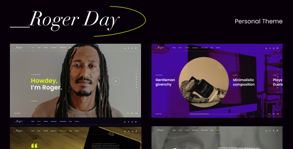 Roger Day. - Personal CV/Resume HTML Template product preview