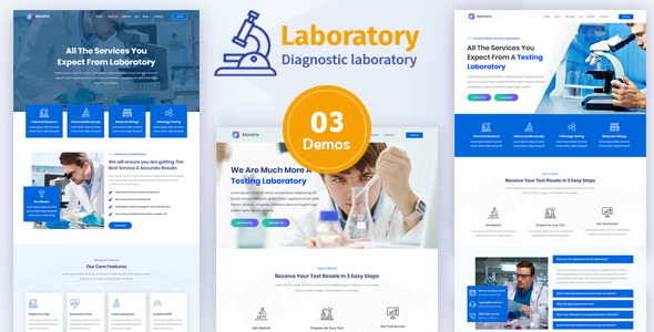 Product preview supplied for Deltic - Laboratory & Science Research Template