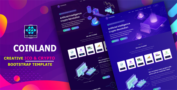 Coinland - ICO landing page & ICO Crypto Template