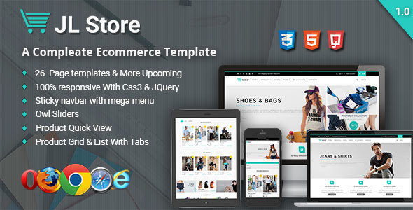 Preview image for JL Store Multipurpose Responsive eCommerce HTML5 Template