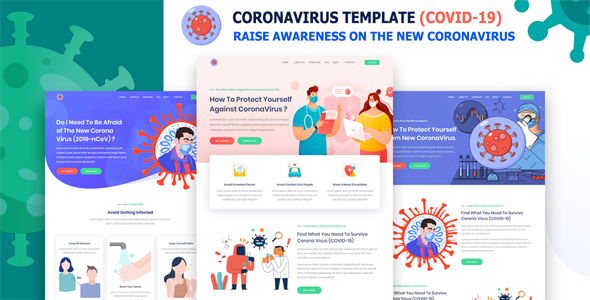 Preview image for Qovit - Coronavirus & COVID-2019 Medical Prevention Template