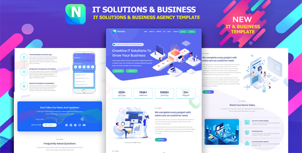 Product preview supplied for Noratrix - IT Solutions Agency & Business Template