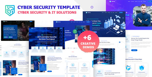 Product preview supplied for Skerlty - Cyber Security Company HTML Template
