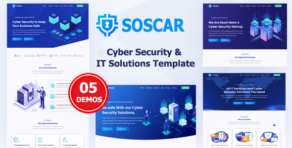 Preview image for Soscar - Cyber Security & Managed IT Services Template