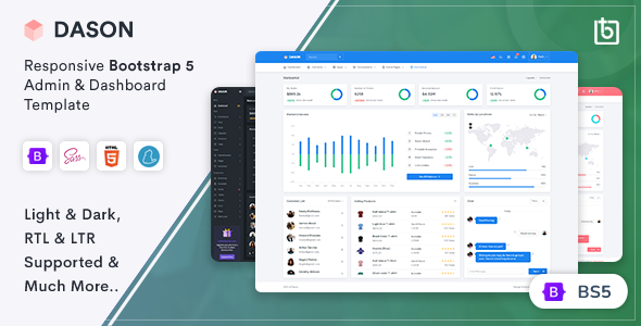 Dason - Admin & Dashboard Template product preview