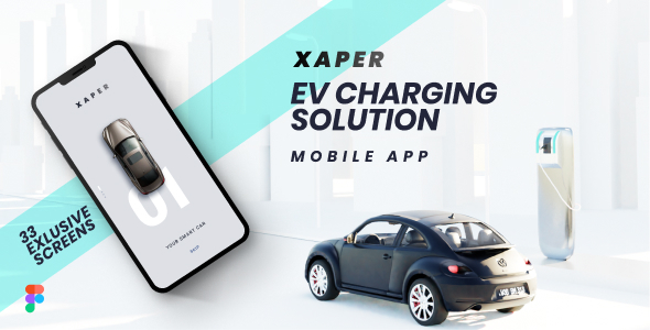 XAPER-Electric Vehicle Charging App Figma UI Design listing image