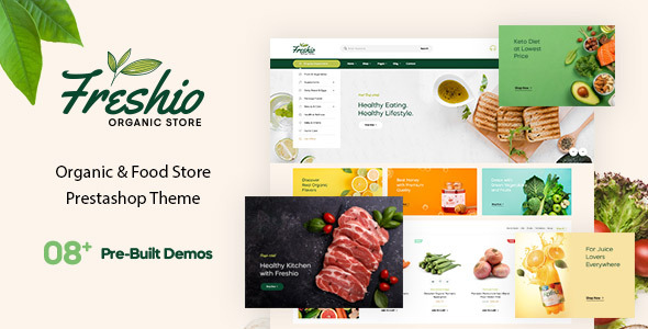 Product preview supplied for Freshio - Organic & Food Store