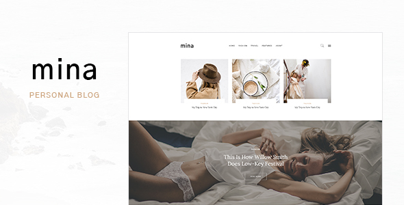 Preview image for Mina - Personal Blog PSD Template
