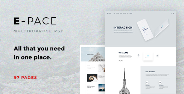 E-Pace - Multipurpose PSD Template product preview