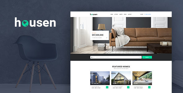 Product preview supplied for Housen - Real Estate PSD Template