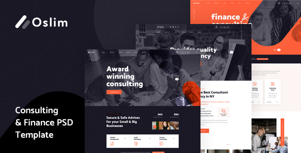 Oslim - Consulting Finance PSD Template listing image