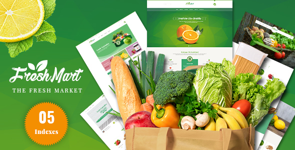 Preview image for Freshmart - Organic, Fresh Food, Farm HTML Template