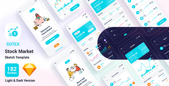Sotex - Stock Market Sketch Template