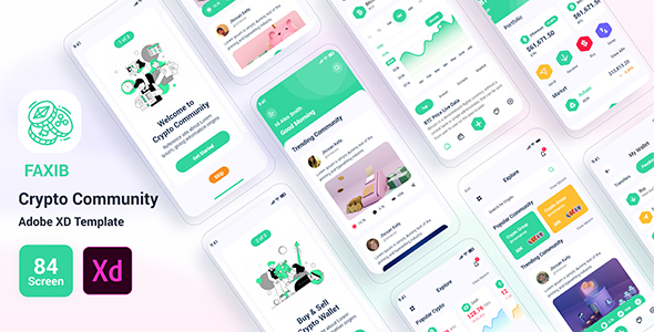 Faxib – Crypto Community Adobe XD Template
