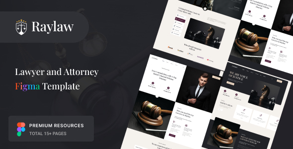 Raylaw - Attorney & Lawyer Figma Template