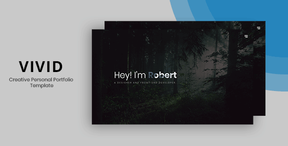 Product preview supplied for Vivid - Creative Personal Portfolio Template.