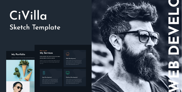 CiVilla - Personal CV_Resume Sketch Template product preview
