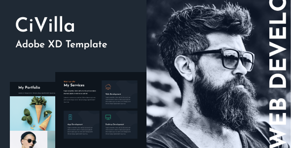CiVilla - Personal CV_Resume XD Template listing image