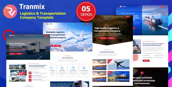 Preview image for Tranmix - Logistics & Transportation Company Template