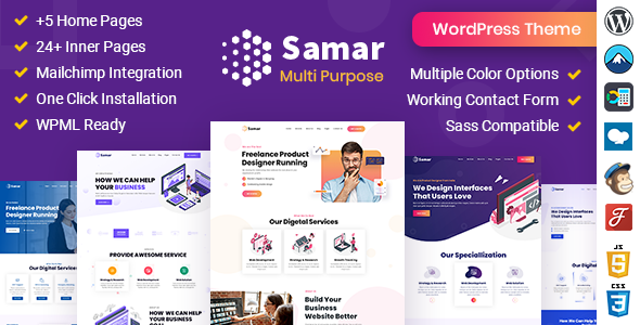 Preview image for Samar | Creative Agency WordPress Theme