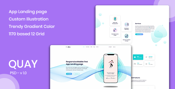 Quay - Landing Page for App & Saas Products listing image