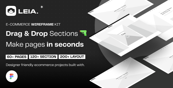 Leia | e-Commerce Wireframe Kit for Figma listing image
