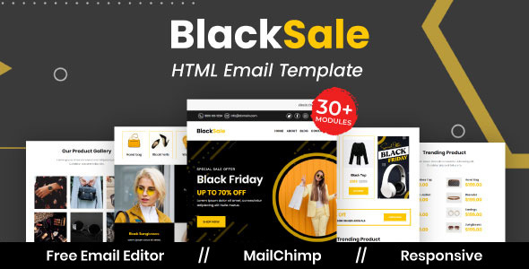 Blacksale - Multipurpose Responsive Email Template listing image