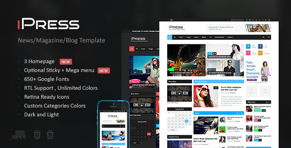 iPress - News Magazine HTML5 Template listing image